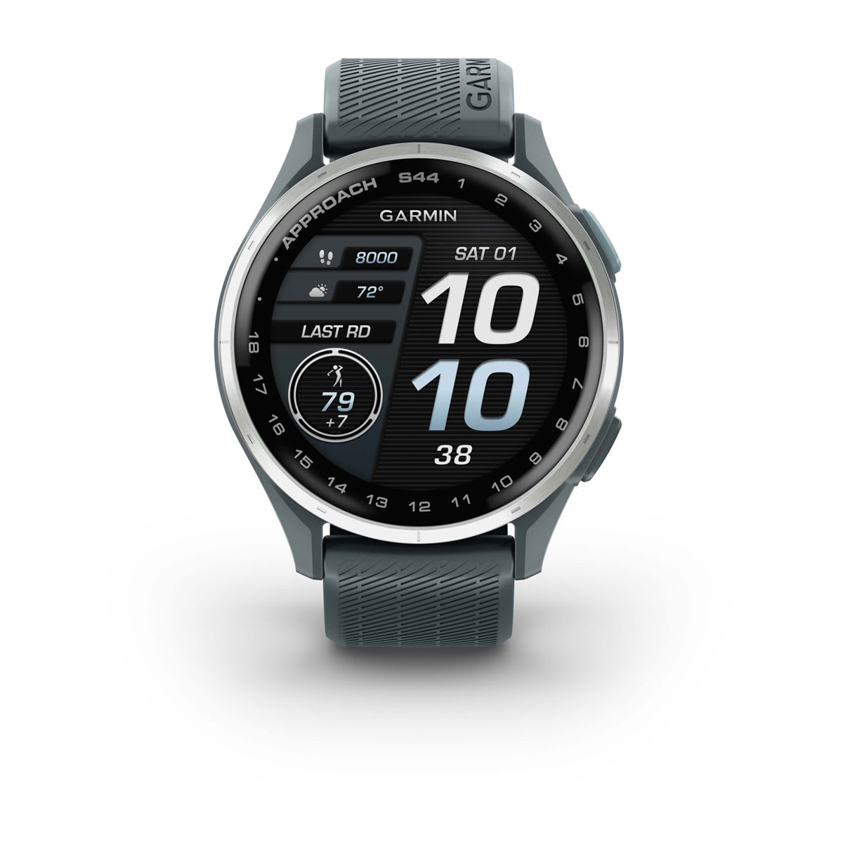 Approach® S44 Silver Aluminum Bezel with Twilight Silicone Band