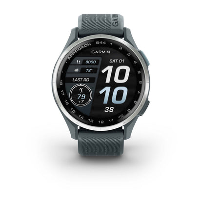 Approach® S44 Silver Aluminum Bezel with Twilight Silicone Band