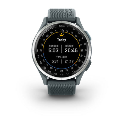 Approach® S44 Silver Aluminum Bezel with Twilight Silicone Band