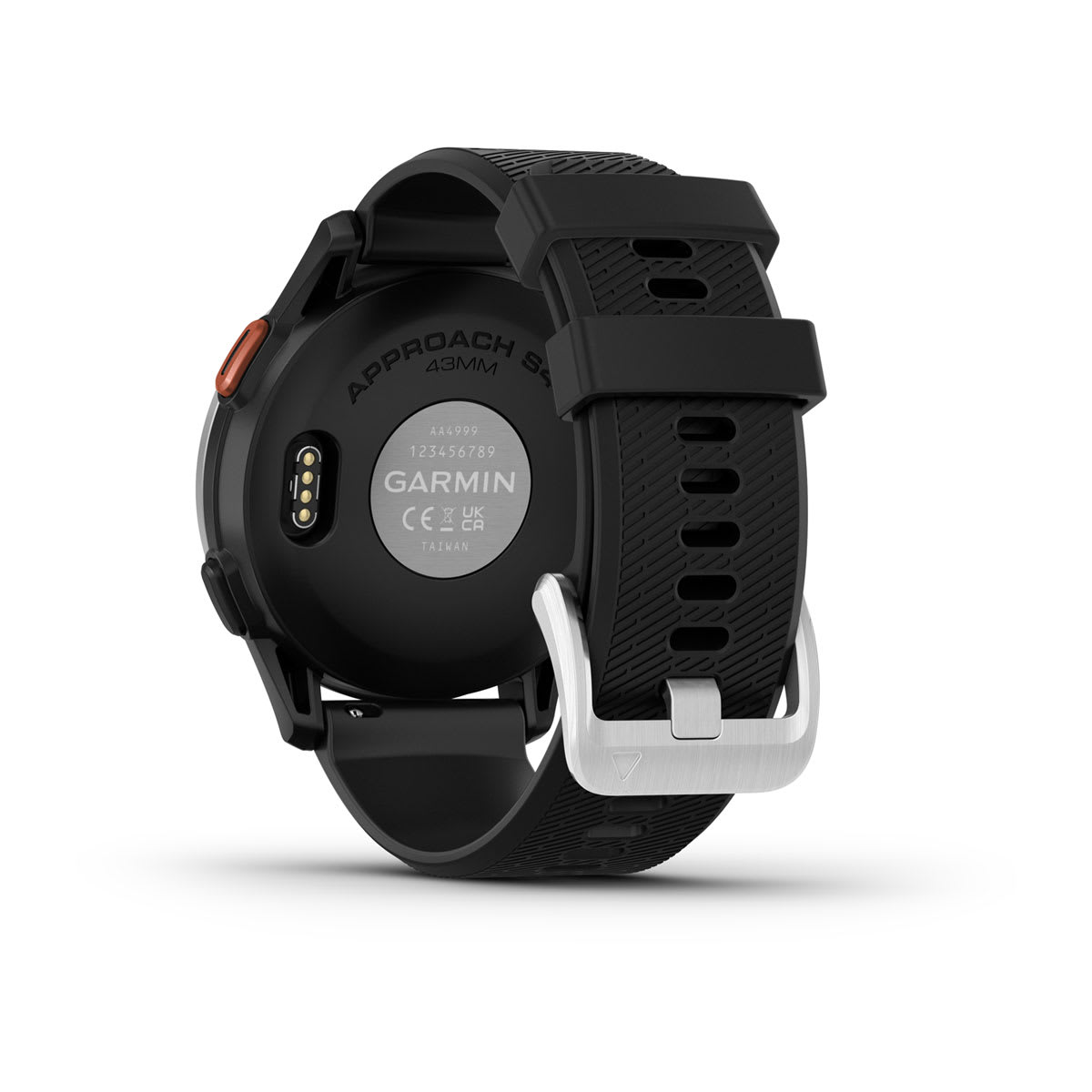 Approach® S44 Silver Aluminum Bezel with Black Silicone Band