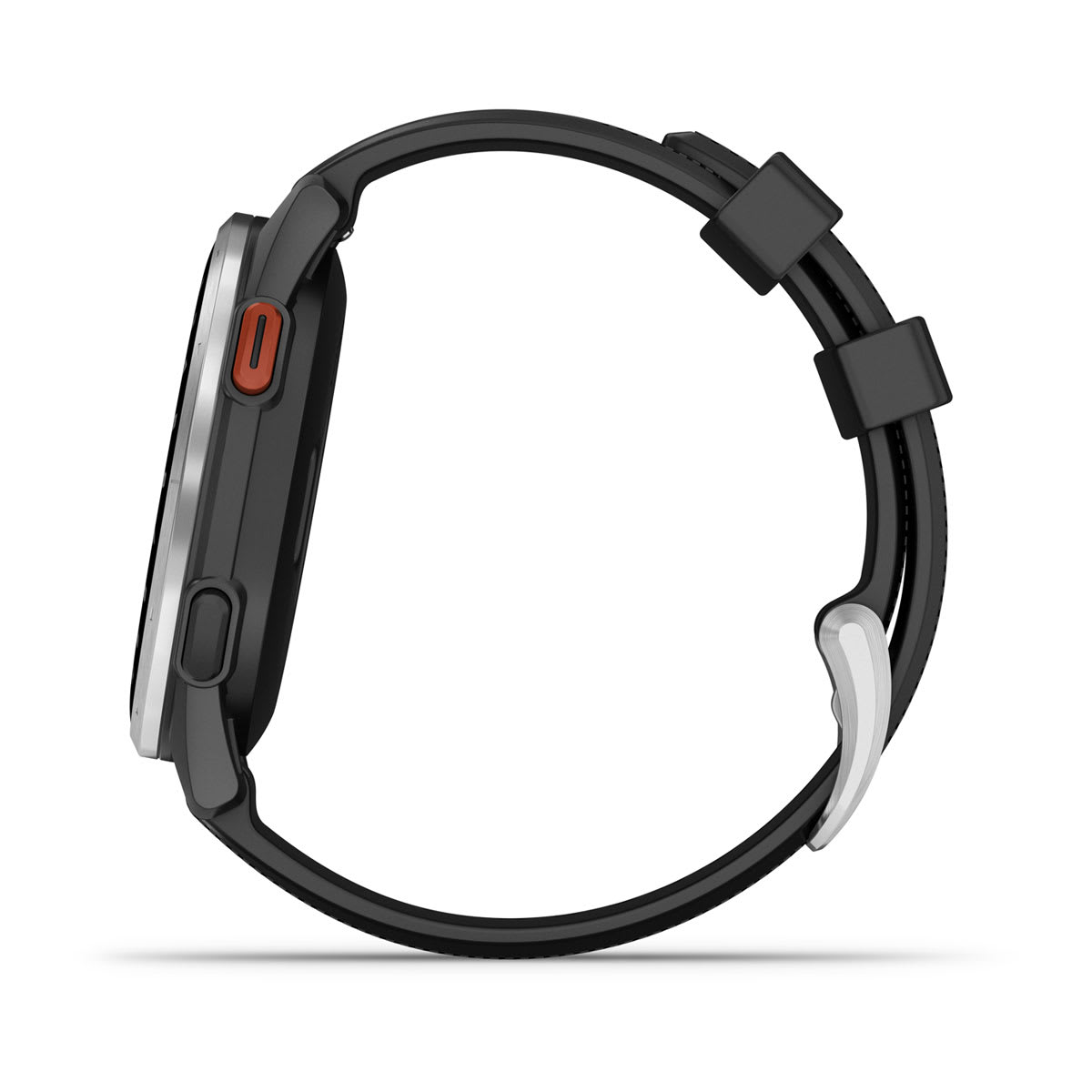 Approach® S44 Silver Aluminum Bezel with Black Silicone Band