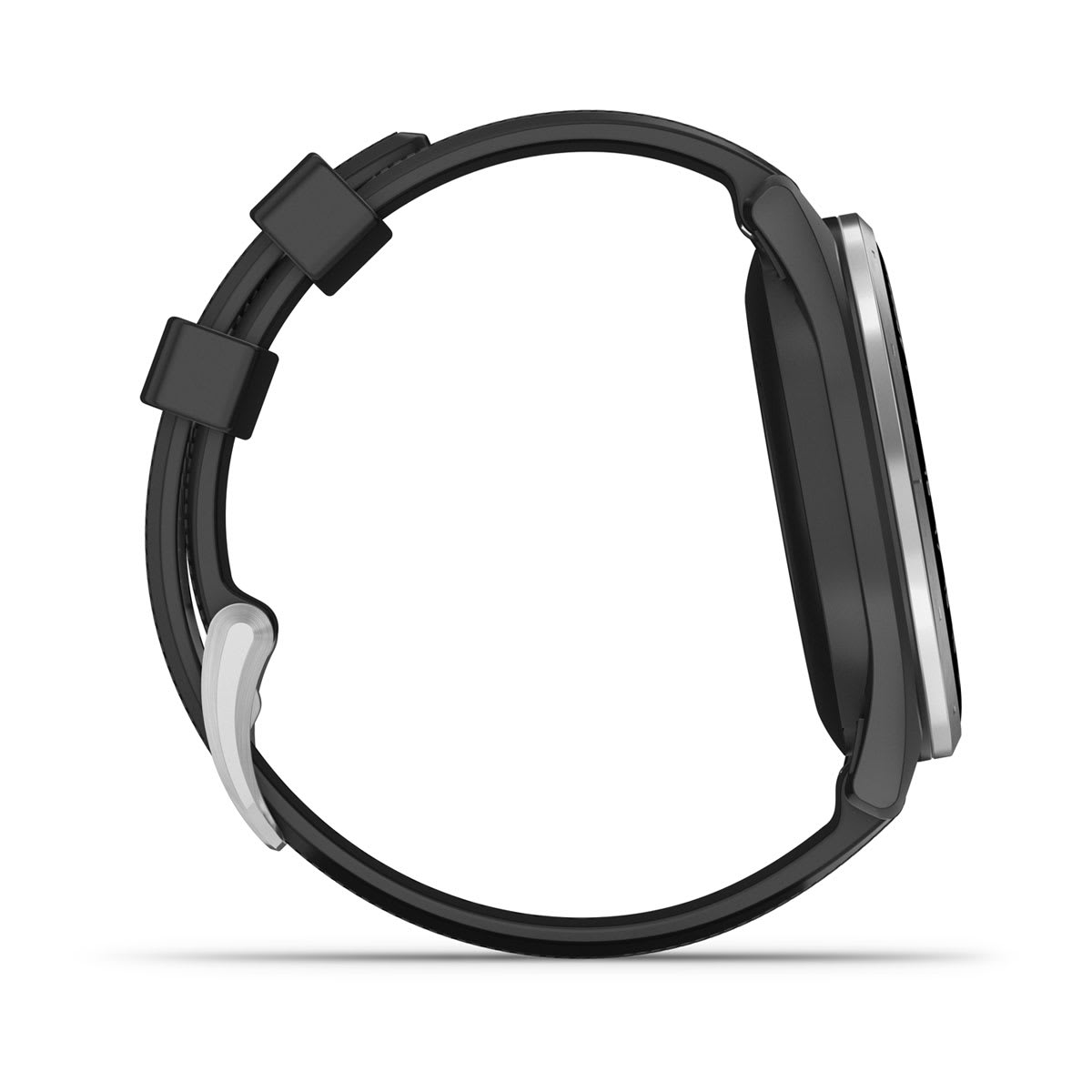 Approach® S44 Silver Aluminum Bezel with Black Silicone Band