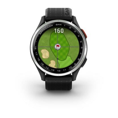 Approach® S44 Silver Aluminum Bezel with Black Silicone Band