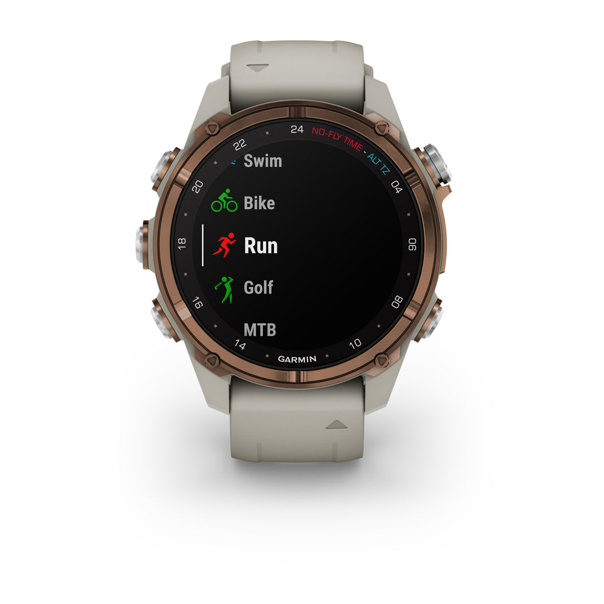 Descent™ Mk3i – 43 mm Bronze PVD Titanium with French Gray Silicone Band