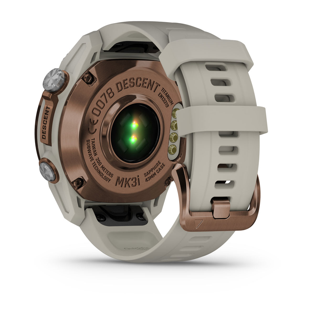 Descent™ Mk3i – 43 mm Bronze PVD Titanium with French Gray Silicone Band