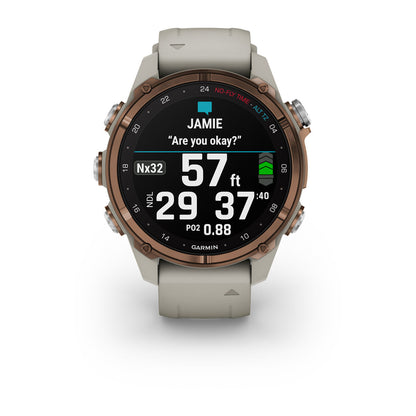 Descent™ Mk3i – 43 mm Bronze PVD Titanium with French Gray Silicone Band