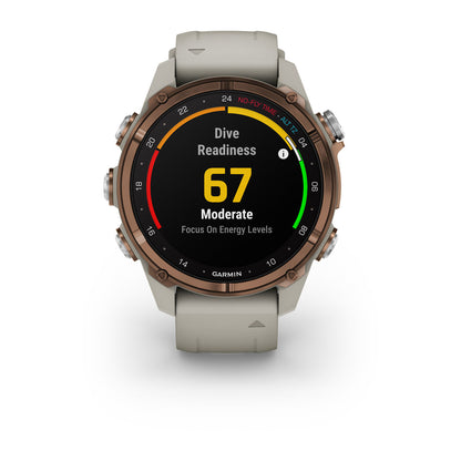 Descent™ Mk3i – 43 mm Bronze PVD Titanium with French Gray Silicone Band