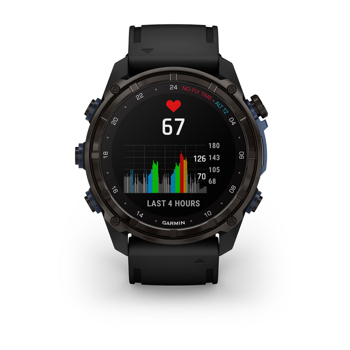 Descent™ Mk3i – 51 mm Carbon Gray DLC Titanium with Black Silicone Band