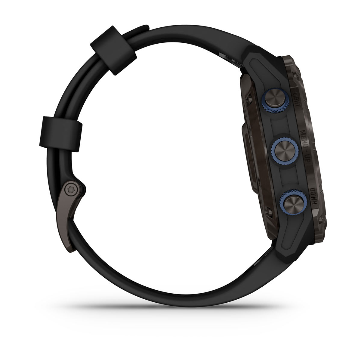 Descent™ Mk3i – 51 mm Carbon Gray DLC Titanium with Black Silicone Band