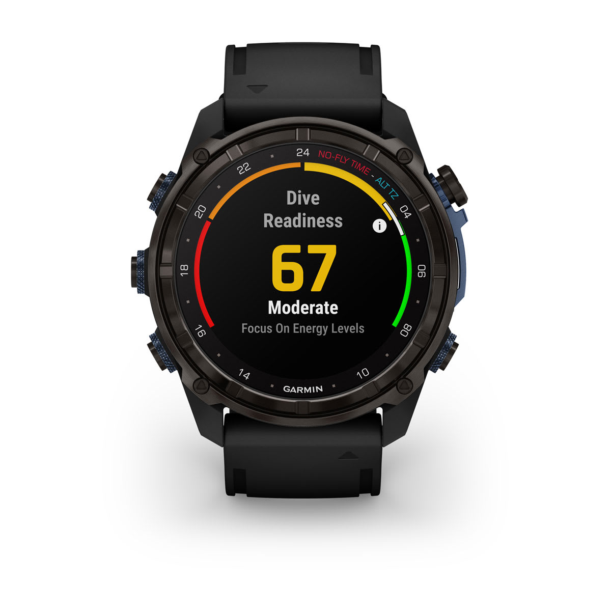 Descent™ Mk3i – 51 mm Carbon Gray DLC Titanium with Black Silicone Band