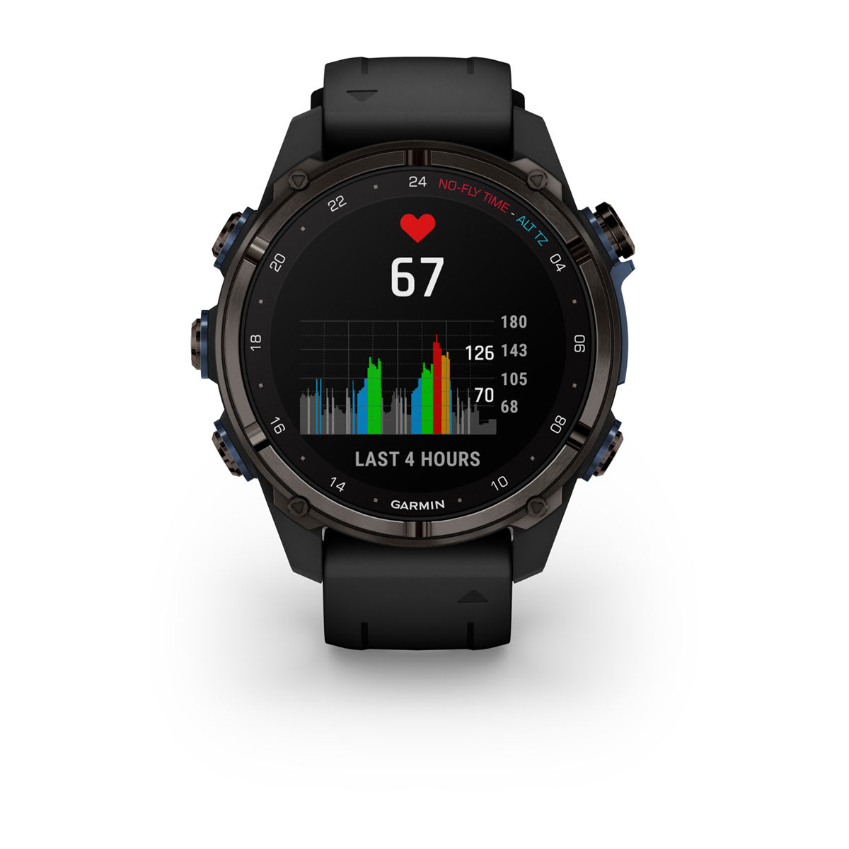 Descent™ Mk3i – 43 mm Carbon Gray DLC Titanium with Black Silicone Band
