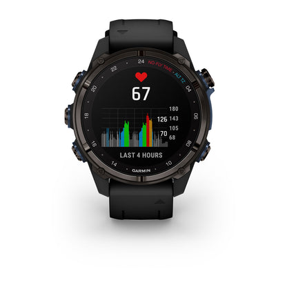 Descent™ Mk3i – 43 mm Carbon Gray DLC Titanium with Black Silicone Band