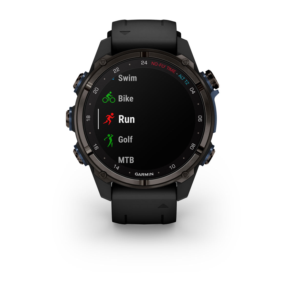 Descent™ Mk3i – 43 mm Carbon Gray DLC Titanium with Black Silicone Band