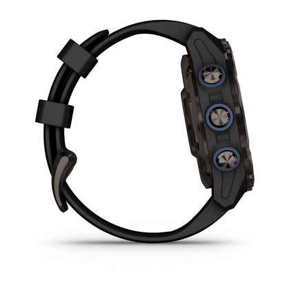 Descent™ Mk3i – 43 mm Carbon Gray DLC Titanium with Black Silicone Band