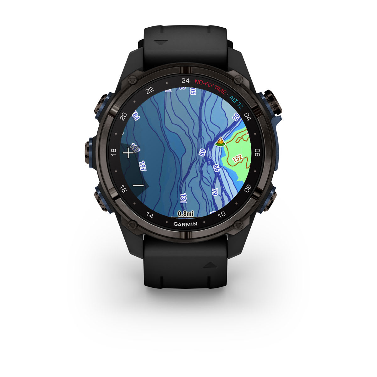 Descent™ Mk3i – 43 mm Carbon Gray DLC Titanium with Black Silicone Band