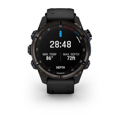 Descent™ Mk3i – 43 mm Carbon Gray DLC Titanium with Black Silicone Band