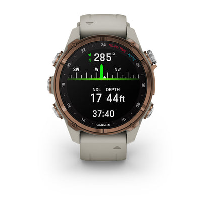 Descent™ Mk3i – 43 mm Bronze PVD Titanium with French Gray Silicone Band and Descent T2 Transceiver