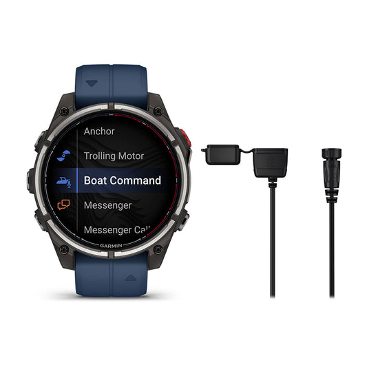 quatix® 8 Pro – 47 mm, AMOLED Marine GPS Smartwatch and Includes Voice Control Accessory Cable