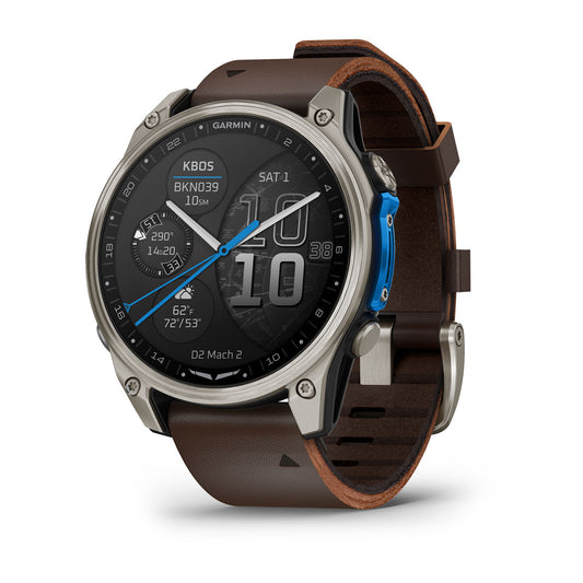 D2™ Mach 2 – 47 mm Titanium with Oxford Brown Leather Band