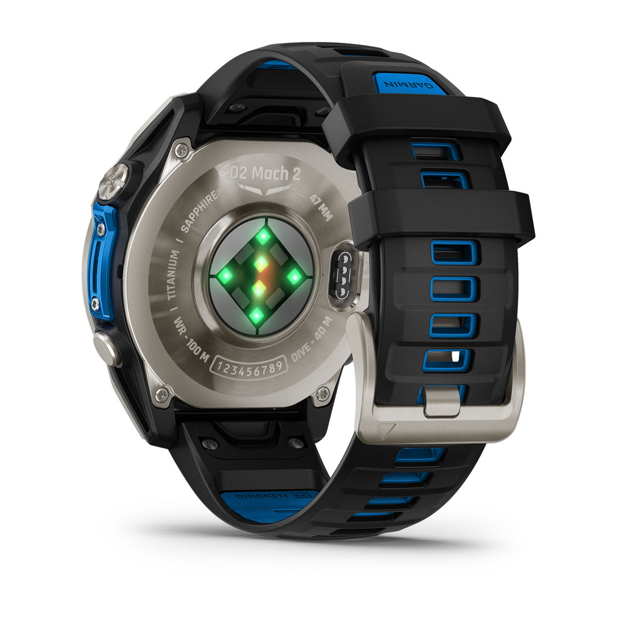 D2™ Mach 2 – 47 mm Titanium with Oxford Brown Leather Band