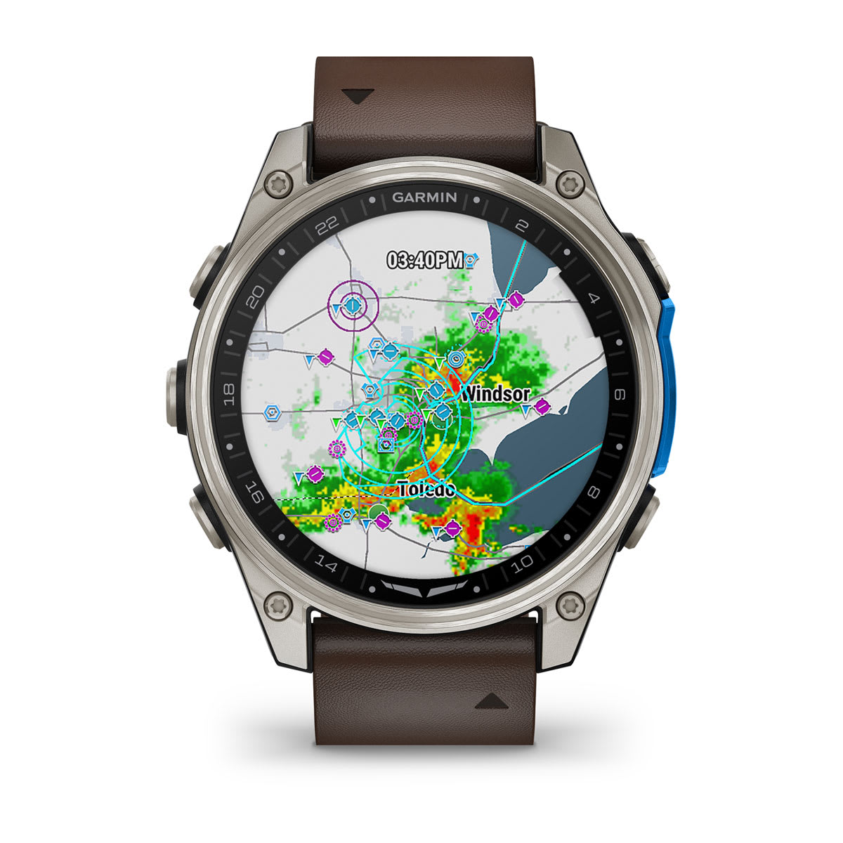 D2™ Mach 2 – 47 mm Titanium with Oxford Brown Leather Band