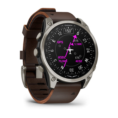 D2™ Mach 2 – 47 mm Titanium with Oxford Brown Leather Band
