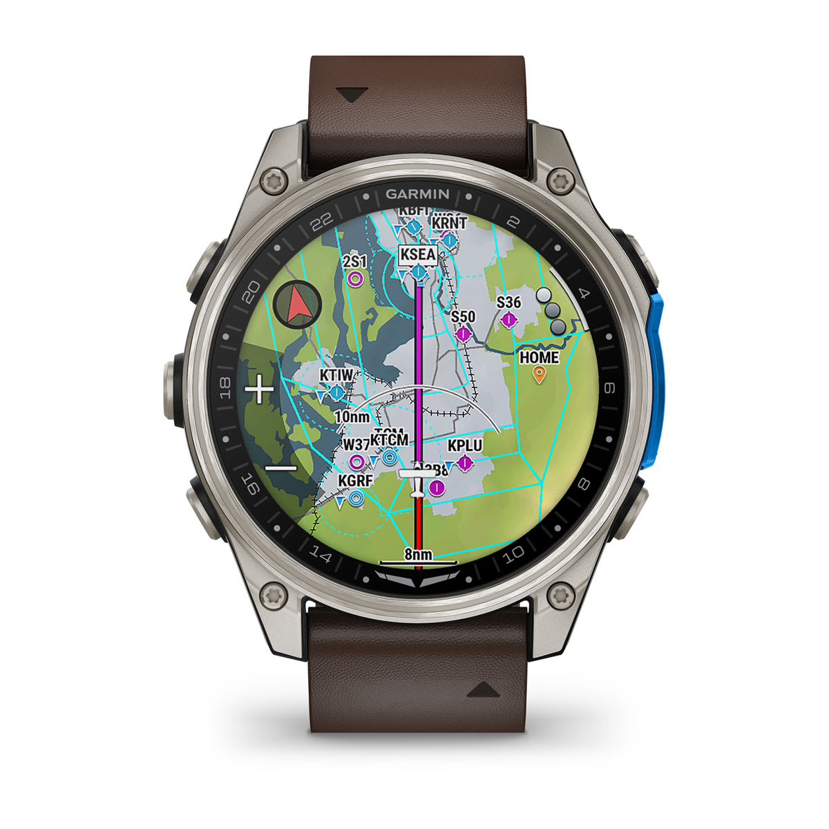 D2™ Mach 2 – 47 mm Titanium with Oxford Brown Leather Band