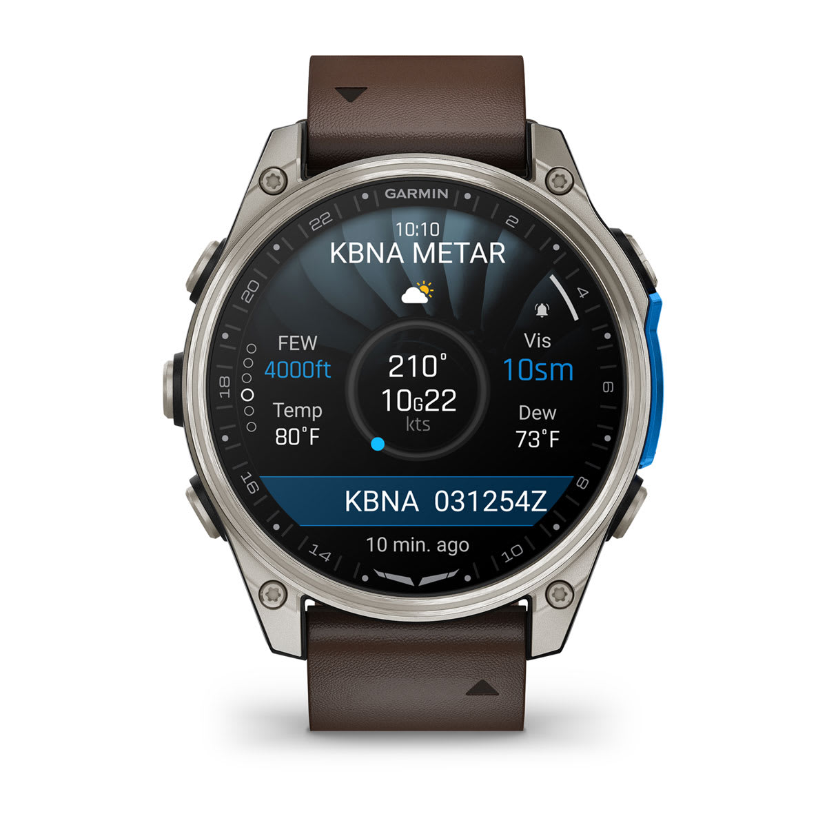 D2™ Mach 2 – 47 mm Titanium with Oxford Brown Leather Band