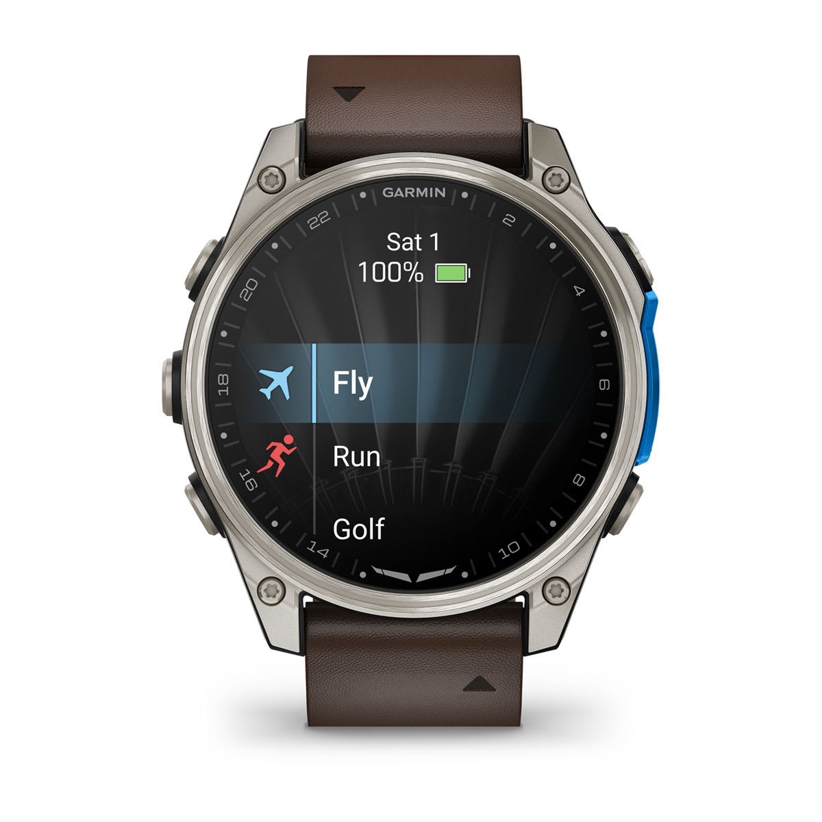 D2™ Mach 2 – 47 mm Titanium with Oxford Brown Leather Band