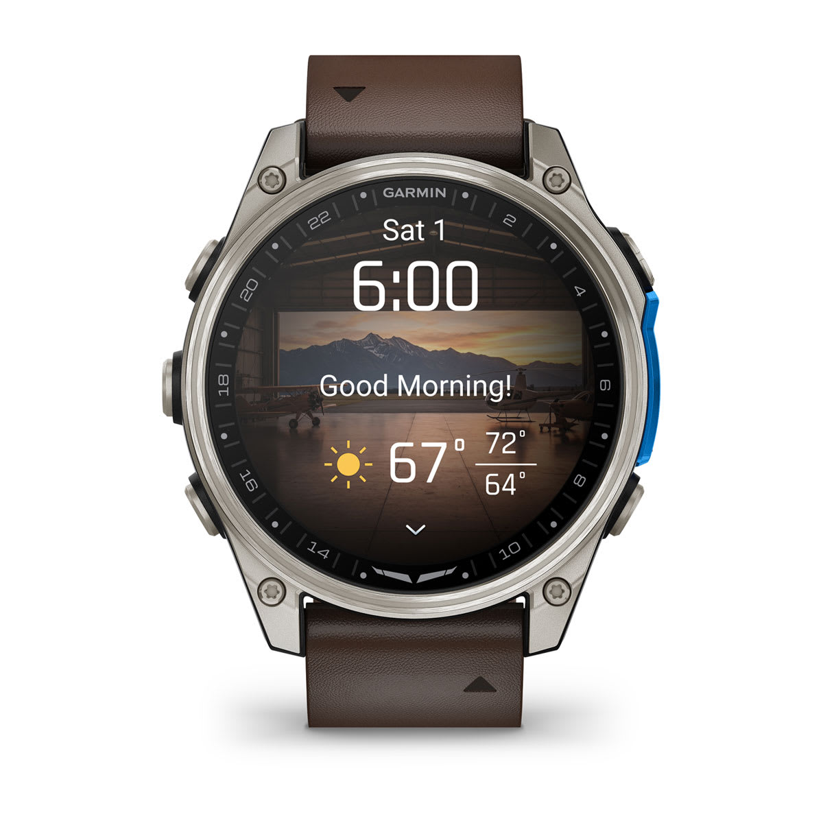 D2™ Mach 2 – 47 mm Titanium with Oxford Brown Leather Band