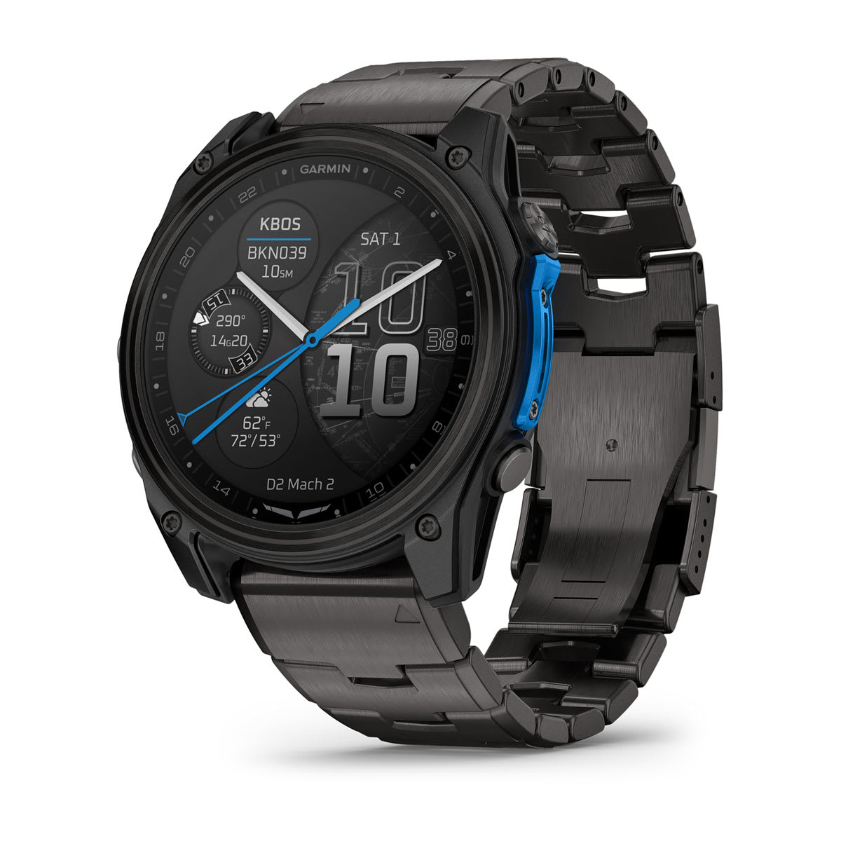 D2™ Mach 2 – 51 mm Carbon Gray DLC Titanium with Vented Titanium Bracelet
