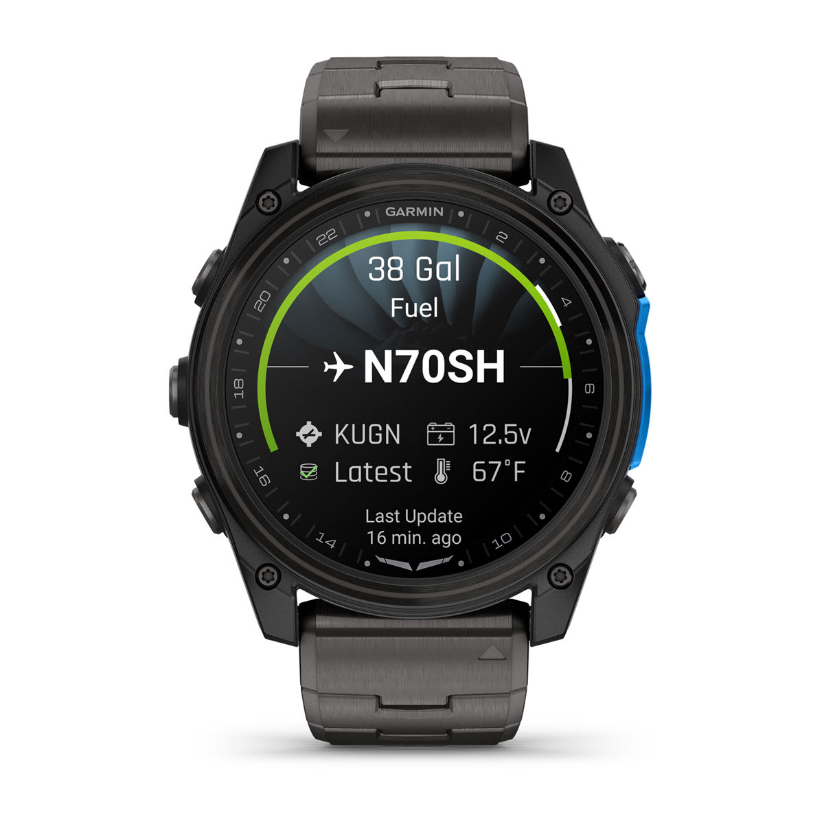 D2™ Mach 2 – 51 mm Carbon Gray DLC Titanium with Vented Titanium Bracelet