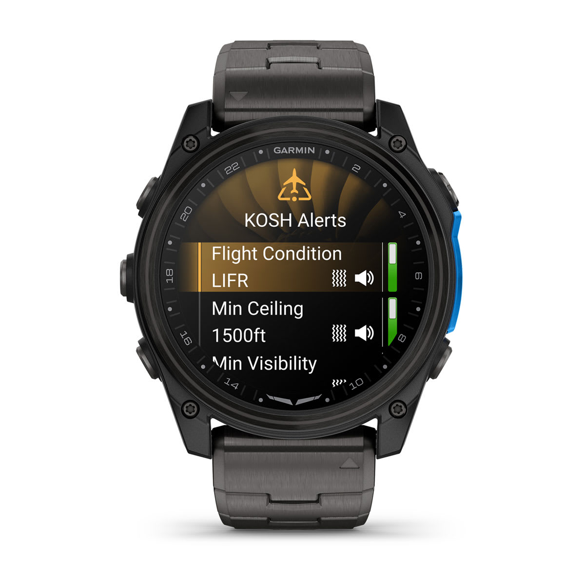 D2™ Mach 2 – 51 mm Carbon Gray DLC Titanium with Vented Titanium Bracelet