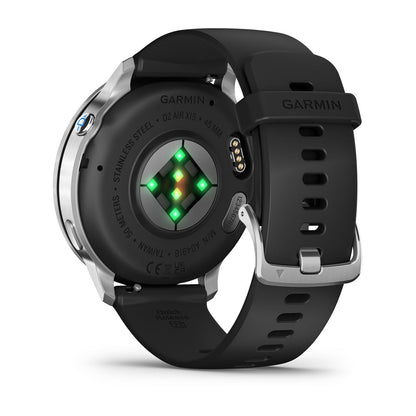 D2™ Air X15 Silver with Black Silicone Band