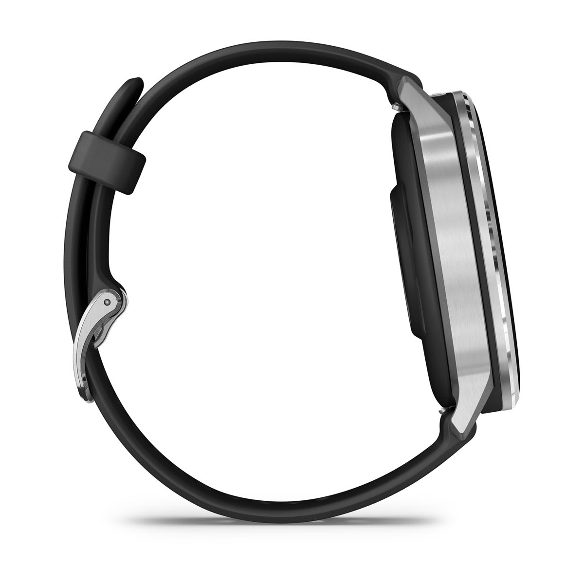D2™ Air X15 Silver with Black Silicone Band