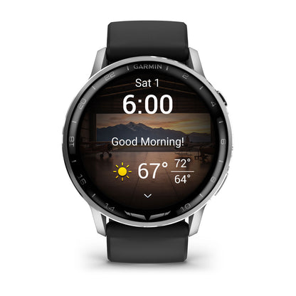 D2™ Air X15 Silver with Black Silicone Band