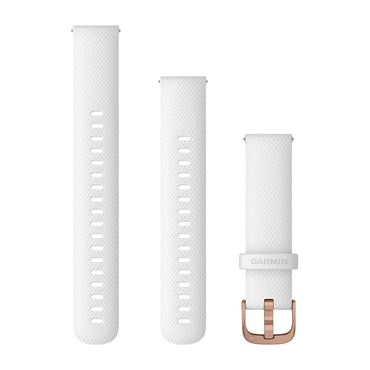 Quick Release Bands (18 mm) White with Rose Gold Hardware
