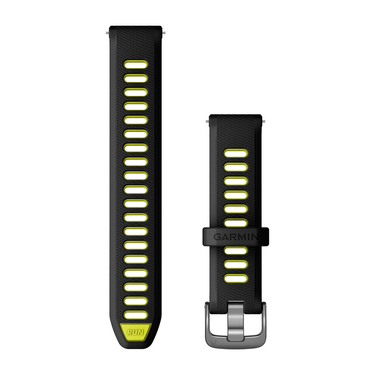 Quick Release Bands (18 mm) Black/Amp Yellow with Slate Hardware