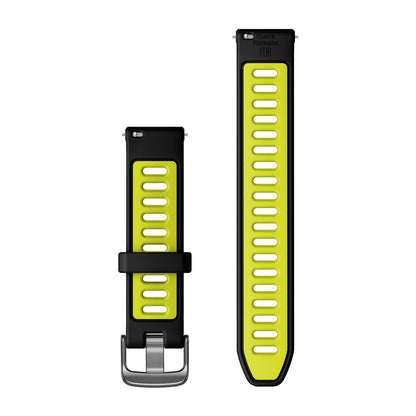 Quick Release Bands (18 mm) Black/Amp Yellow with Slate Hardware