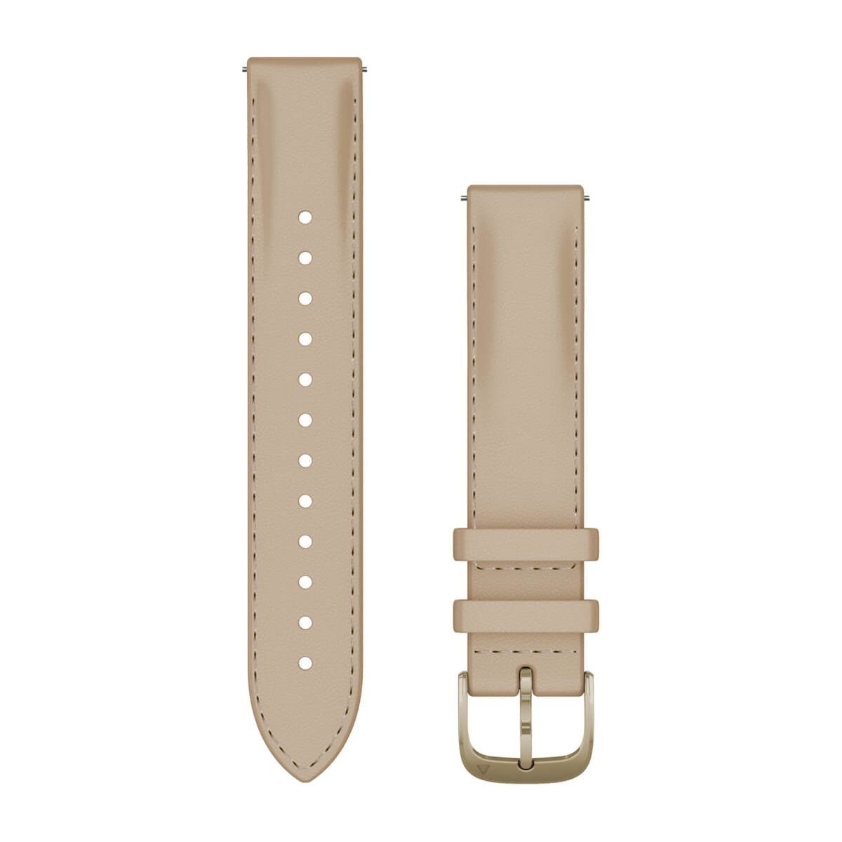 Quick Release Bands (18 mm) Light Sand Leather with Cream Gold Hardware