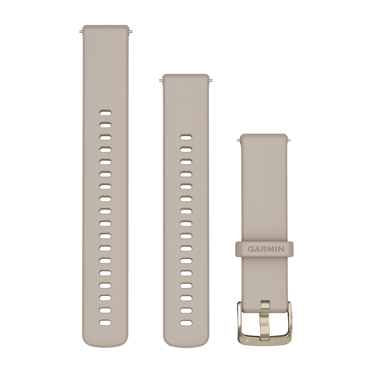 Quick Release Bands (18 mm) French Gray with Soft Gold Hardware