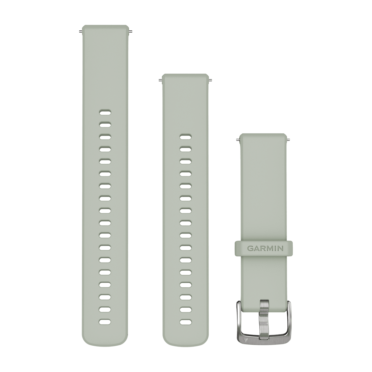 Quick Release Bands (18 mm) Sage Gray with Silver Hardware
