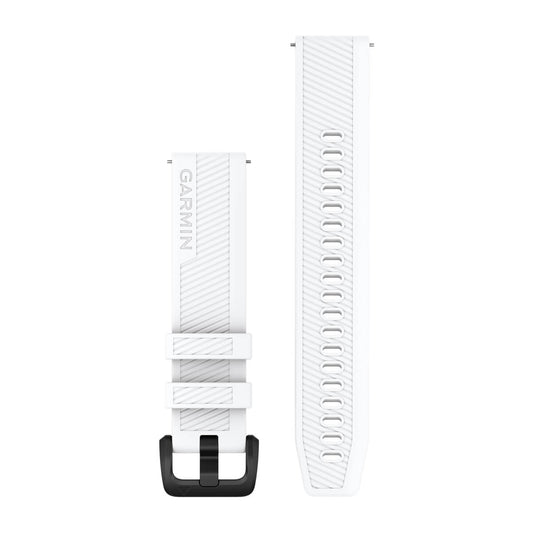 Quick Release Bands (20 mm) White with Black Hardware