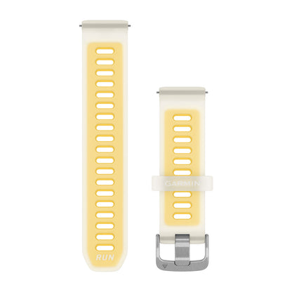 Quick Release Bands (20 mm) Translucent Bone/Mango with Silver Hardware