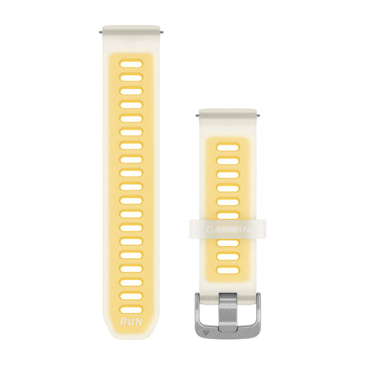 Quick Release Bands (20 mm) Translucent Bone/Mango with Silver Hardware