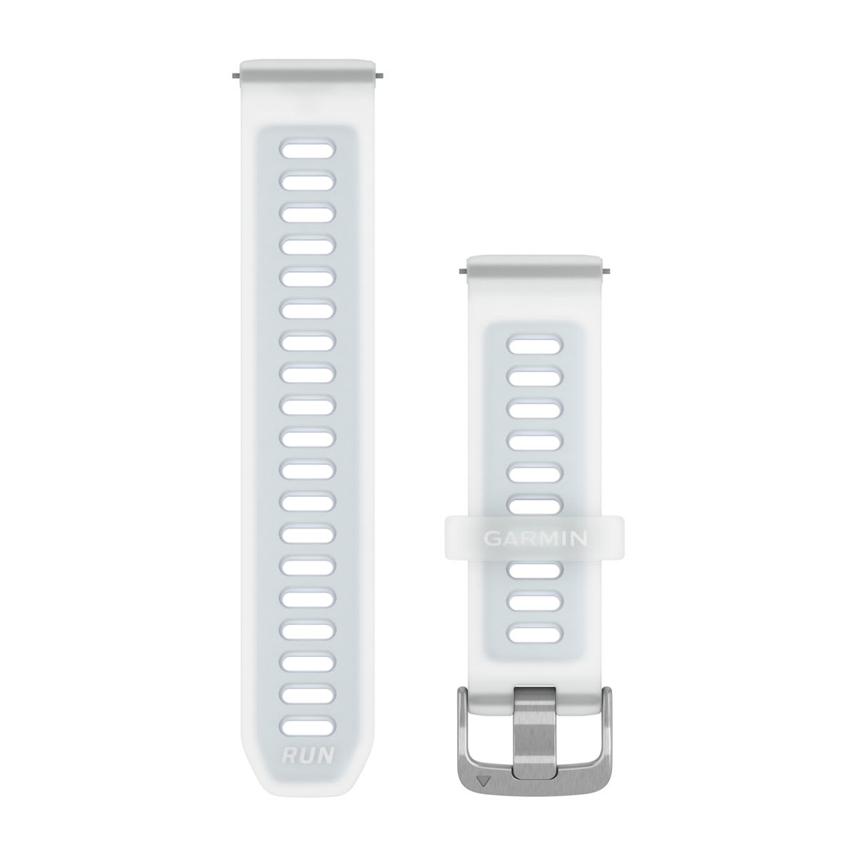 Quick Release Bands (20 mm) Translucent Whitestone/Cloud Blue with Silver Hardware