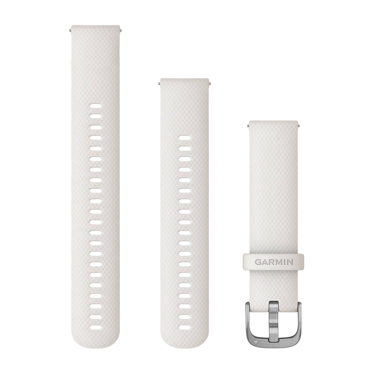 Quick Release Bands (20 mm) Ivory with Silver Hardware