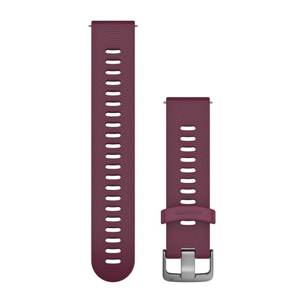 Quick Release Bands (20 mm) Berry Silicone Band with Stainless Steel Hardware