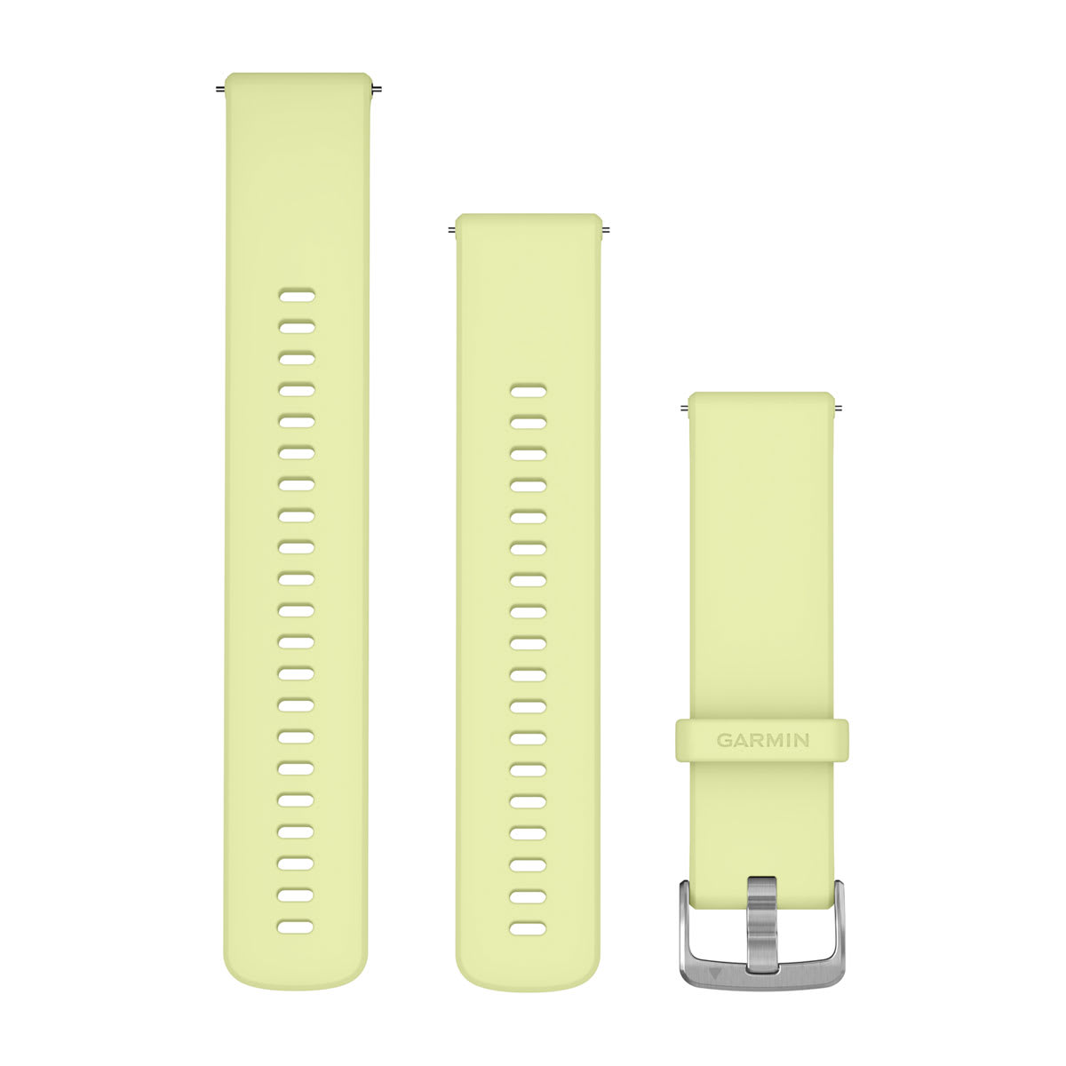 Quick Release Bands (22 mm) Citron Silicone with Silver Hardware