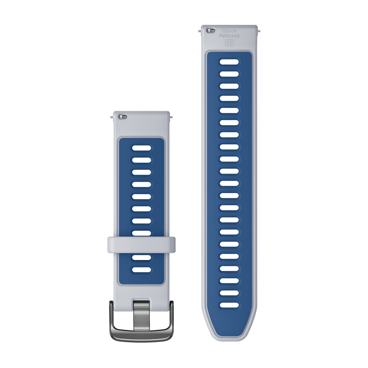 Quick Release Bands (22 mm) Whitestone/Tidal Blue with Slate Hardware